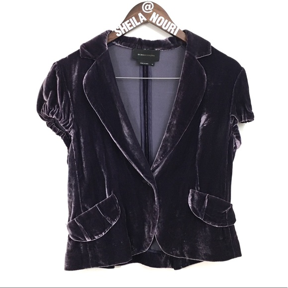 short velvet blazer